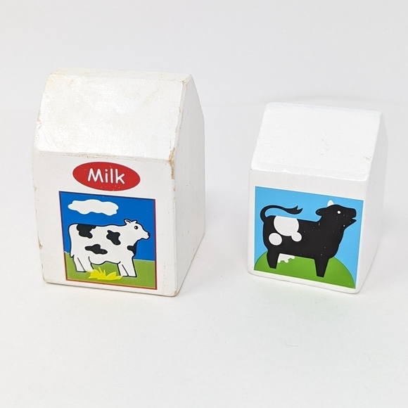 Melissa & Doug Play Food Wood Milk Cartons - Picture 3 of 5